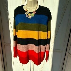 💋NWOT Angel Kiss color block rainbow 🌈 sweater